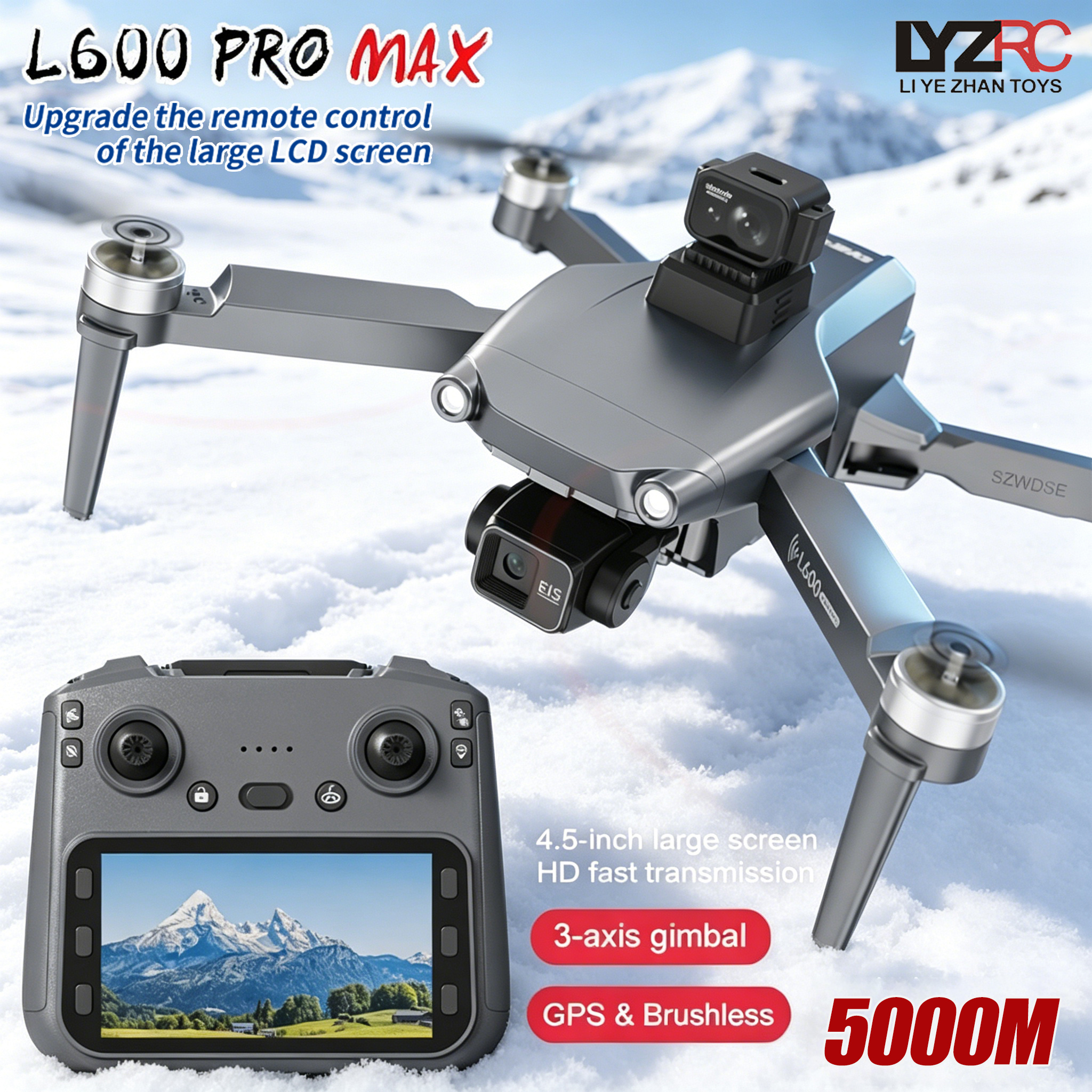 Drone Gimbal - L600 MAX GPS Drone Professional 8K