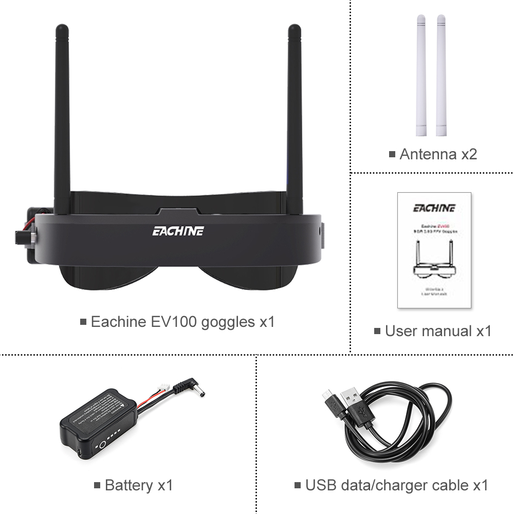 Eachine EV100 720*540 5.8G 72C - Drone Antenna avis et prix