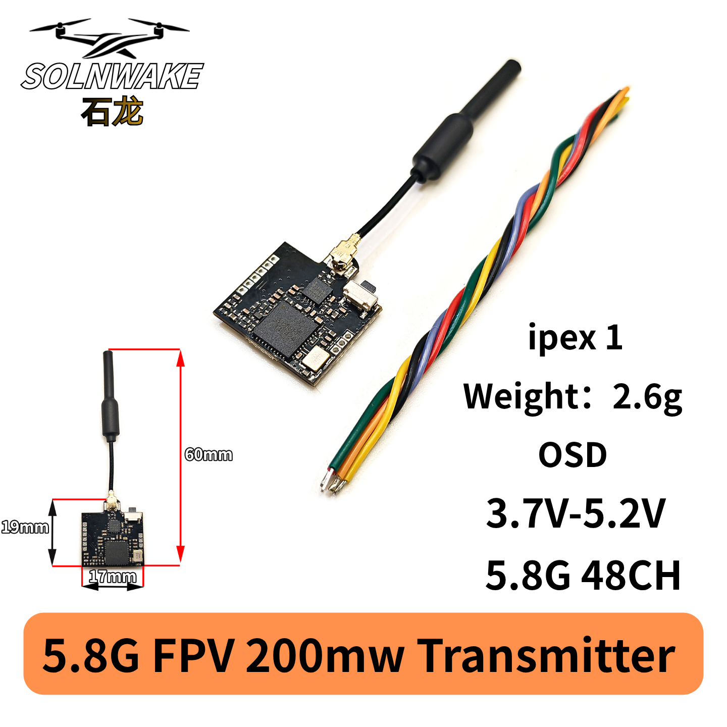 SLONWAKE Nano 5.8G 48CH 200mW  - Drone Frame avis et prix
