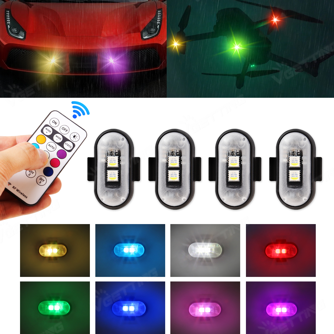 4Pcs Mini Drone Strobe Light 8 - Drone Led Light avis et prix