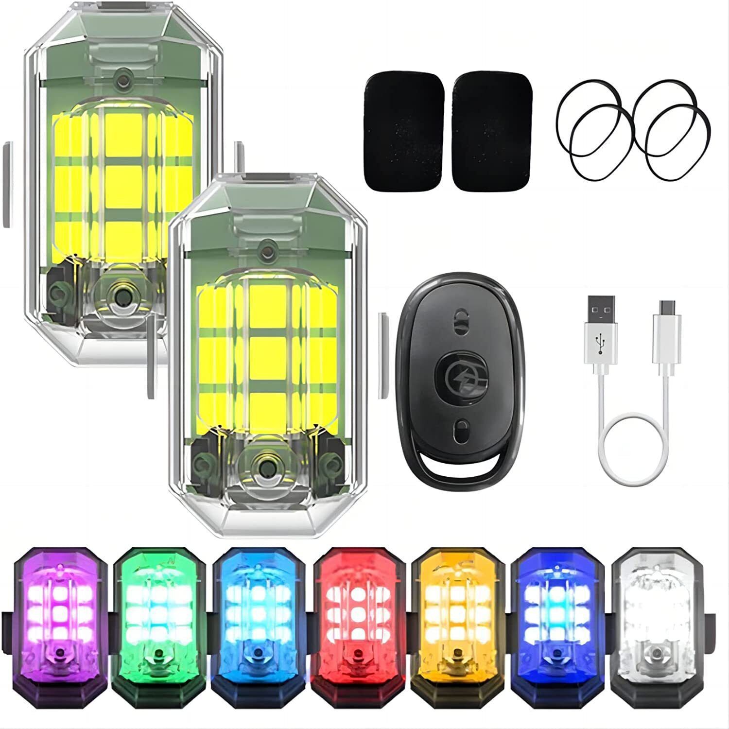 1/2/4Pc Remote Motorcycle Ligh - Drone Led Light avis et prix
