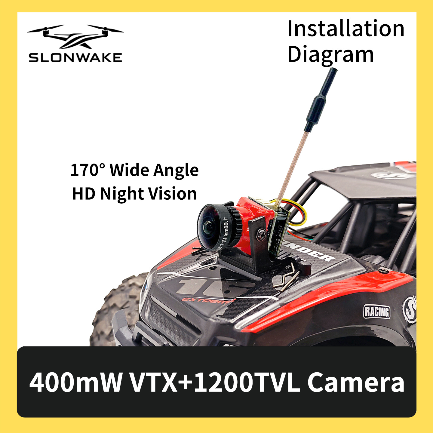 SLONWAKE 5.8G 48CH FPV 400mw V - Drone Frame avis et prix