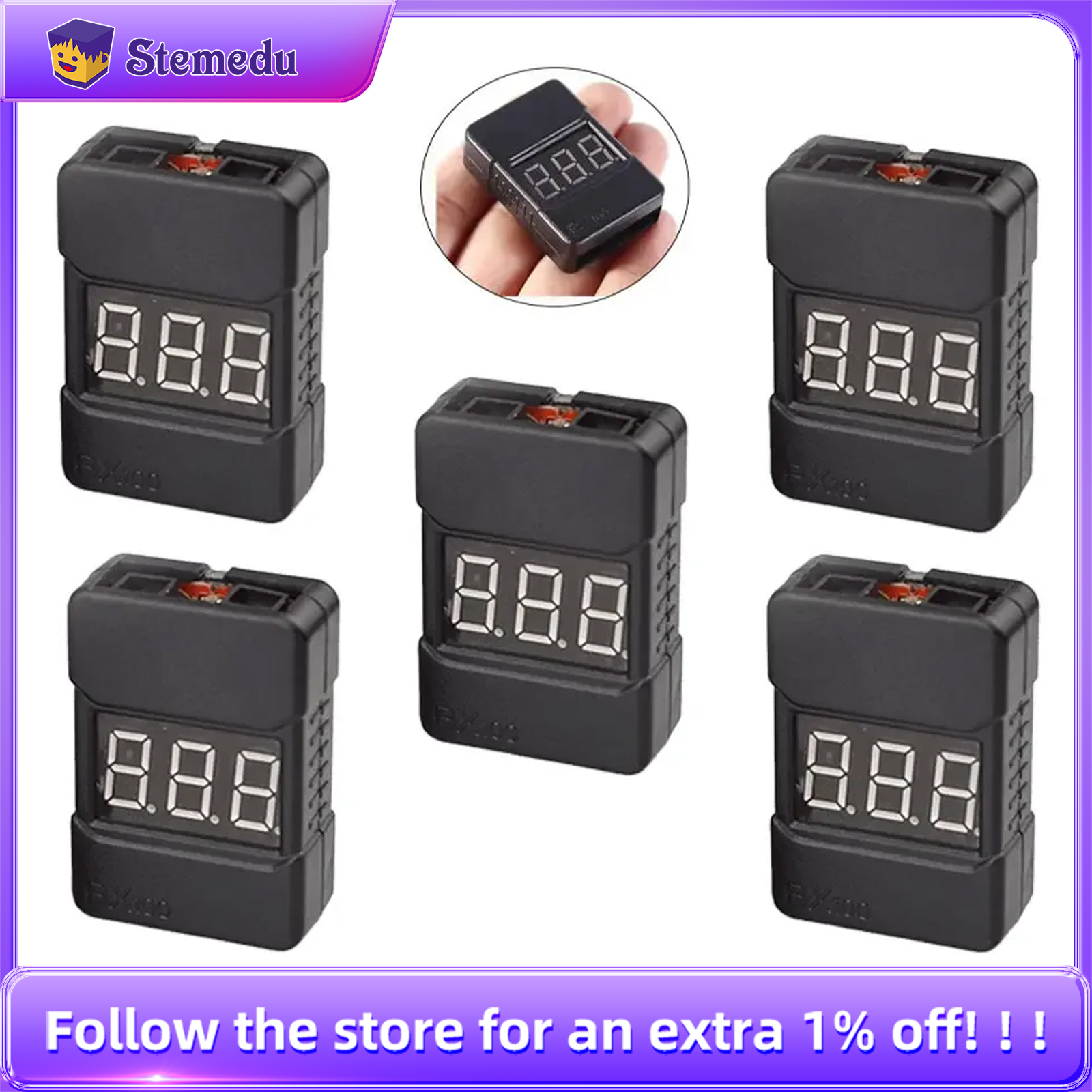BX100 1-8S Lipo Battery Voltag - Drone Buzzer avis et prix